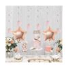 Decoración de cumpleaños número 10 para niña oro rosa_5
