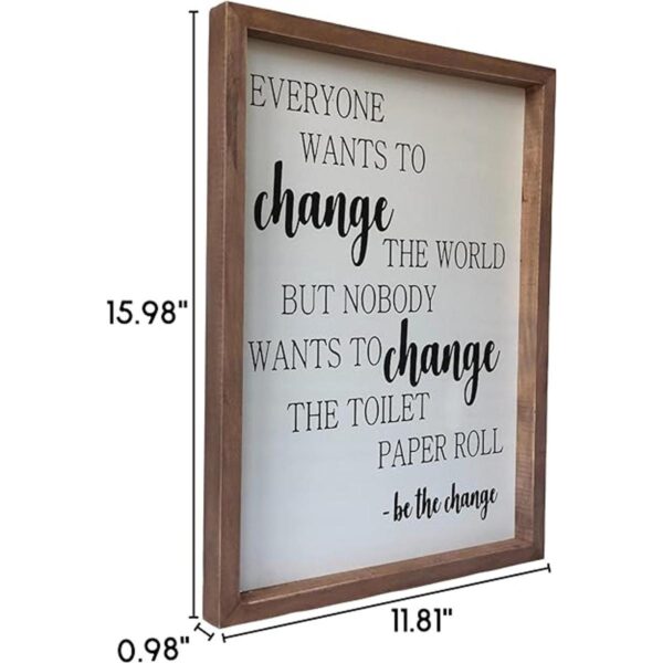 Decoración de baño de granja Be The Change Arte de_2