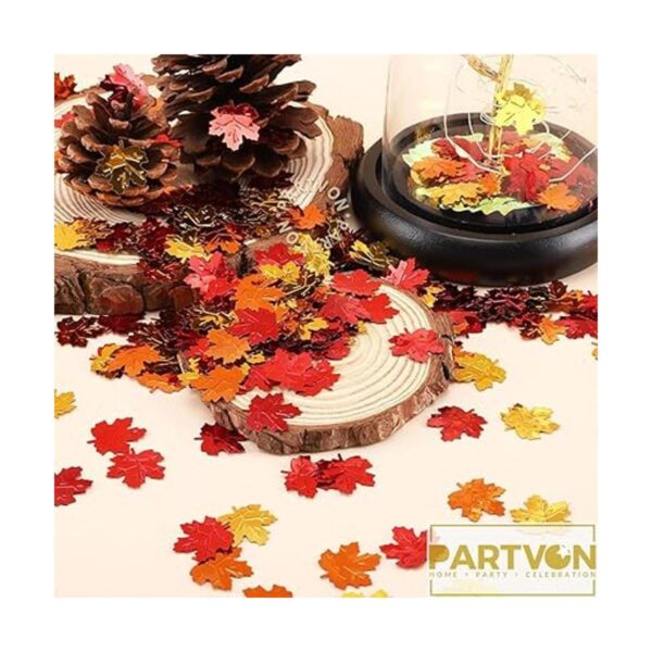 Decoración de otoño para mesa de fiesta de confeti Día de_5
