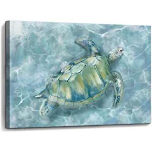 Decoración de pared de baño tortuga marina HD impresa en_1