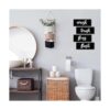 Decoración de pared de baño cepillo de lavado letrero de