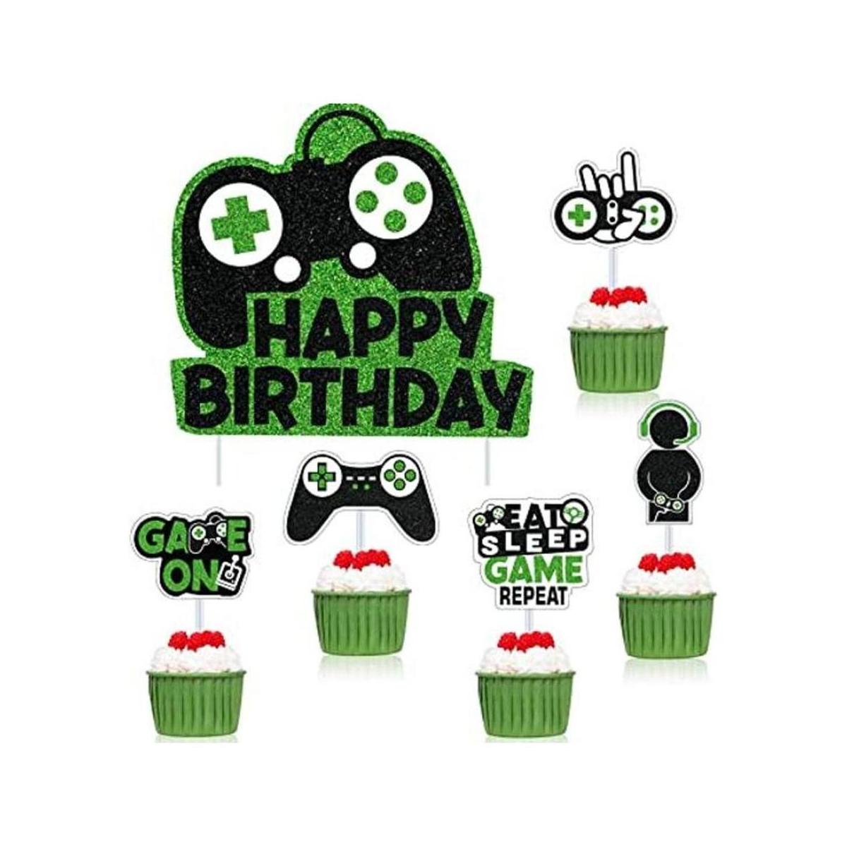 Decoración para cupcakes de 31 piezas de videojuegos de