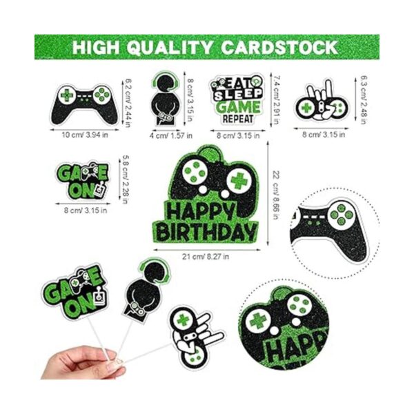 Decoración para cupcakes de 31 piezas de videojuegos de_2