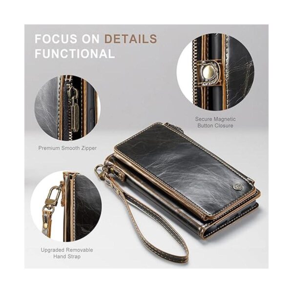 Defencase Funda para iPhone 13 Pro Max funda tipo cartera_5