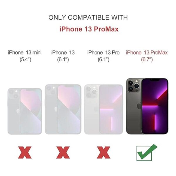 Defencase Funda para iPhone 13 Pro Max funda tipo cartera_2