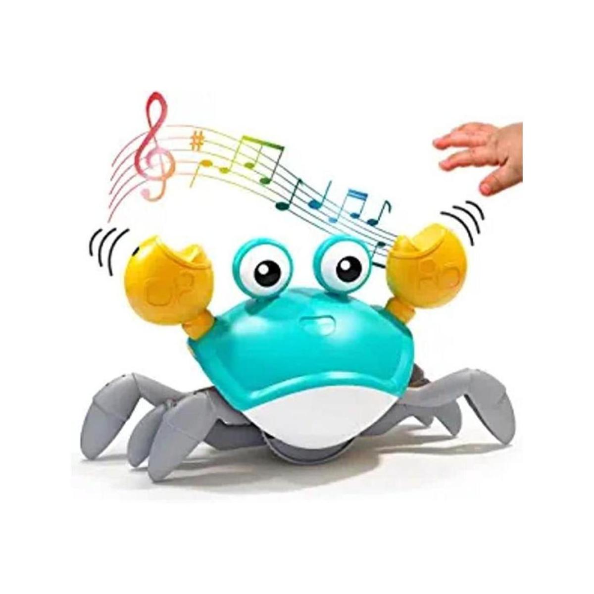 Deejoy Juguetes de cangrejo verde con luz juguete musical