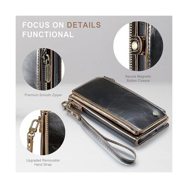 Defencase Funda tipo cartera para iPhone 13 funda para_5