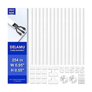 Delamu Ocultor de cables de 254 pulgadas cubierta de_1