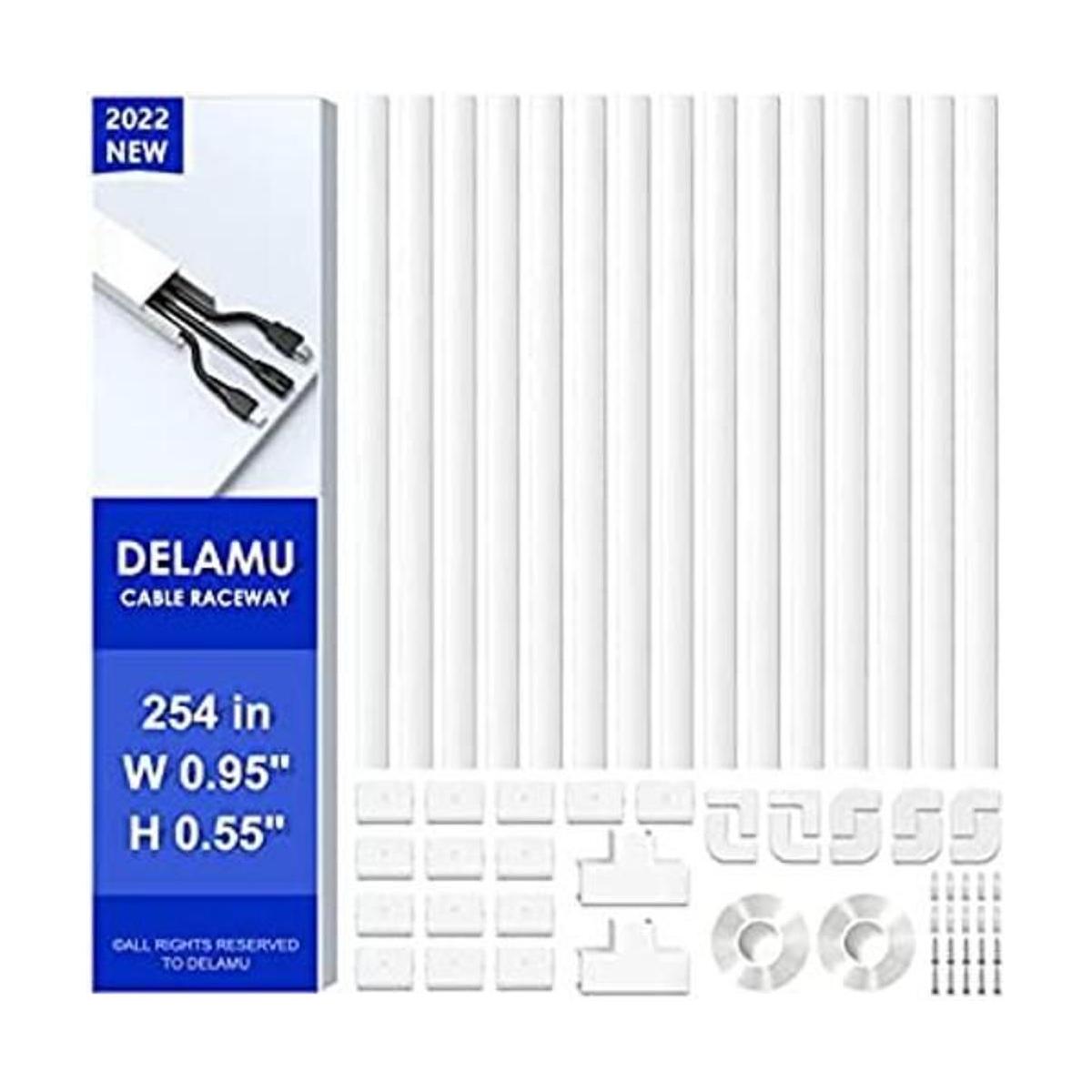 Delamu Ocultor de cables de 254 pulgadas cubierta de