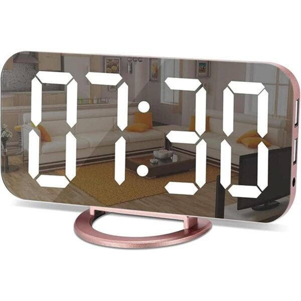 Despertador para dormitorio LED y espejo digital de_1