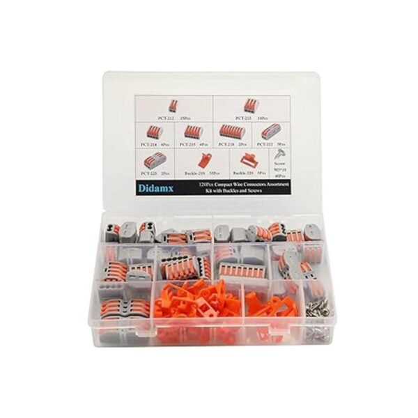 Didamx Juego de 120 conectores compactos de cables con_2