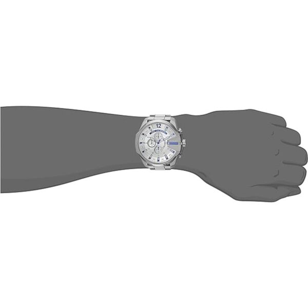 DZ4477 Mega Chief Reloj de cuarzo plateado con_6