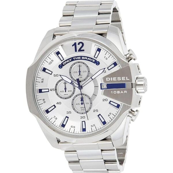 DZ4477 Mega Chief Reloj de cuarzo plateado con_1
