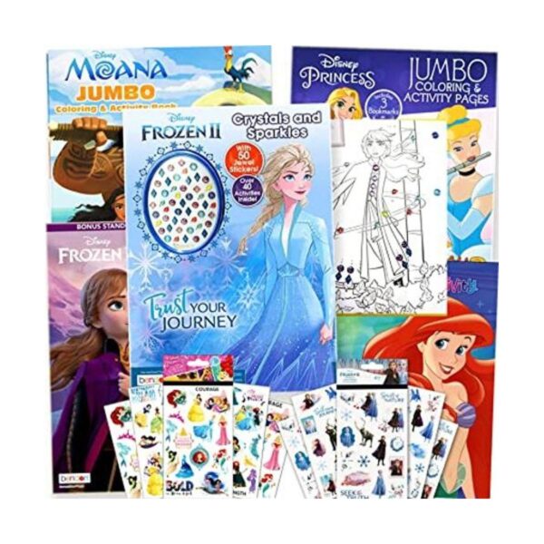 Disney Princess Juego de libros para colorear para niños_1