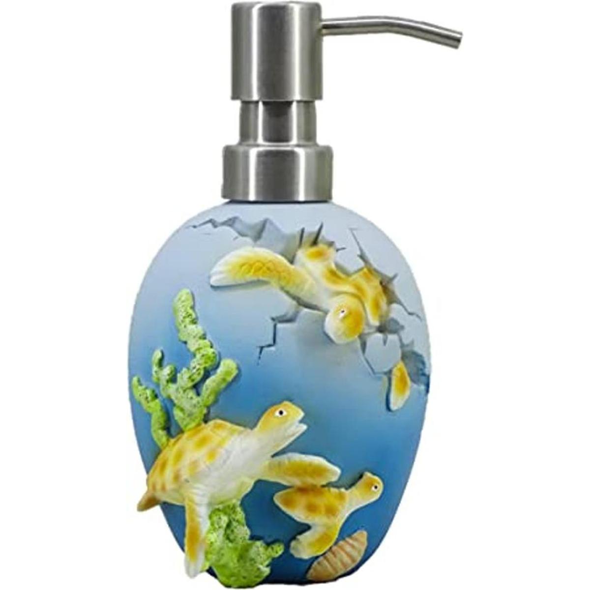 Dispensador de jabón Shanco con diseño de tortuga marina y