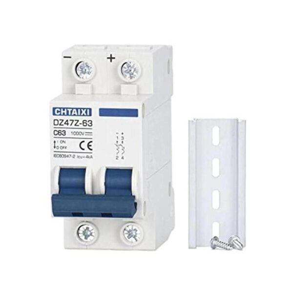 Disyuntor miniatura de CC 2 polos 1000 V y 63 amperios_1