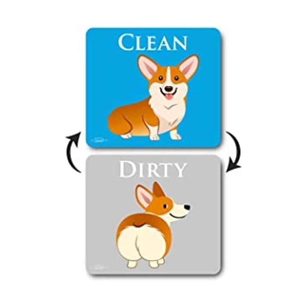 Dog Butt Divertido imán para lavavajillas limpio y sucio
