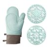 Domonic Home Juego de guantes de horno y soportes para_1