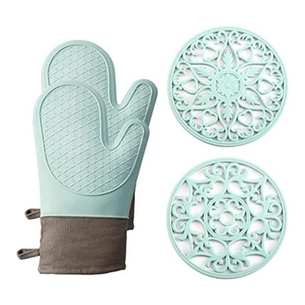 Domonic Home Juego de guantes de horno y soportes para_1