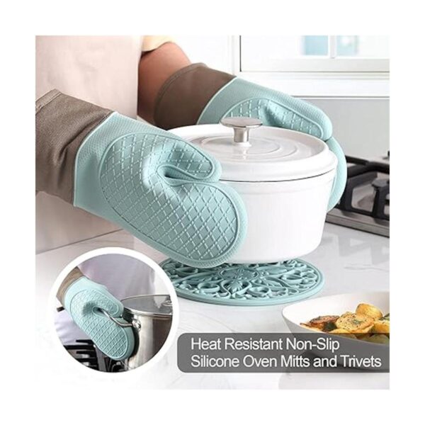 Domonic Home Juego de guantes de horno y soportes para_4