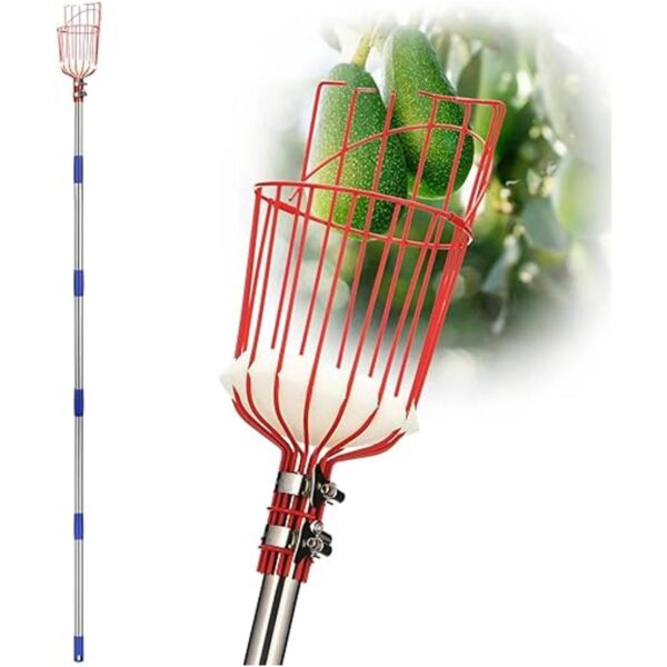 DonSail Herramienta para recolector de frutas con cesta