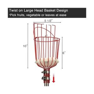 DonSail Herramienta para recolector de frutas con cesta