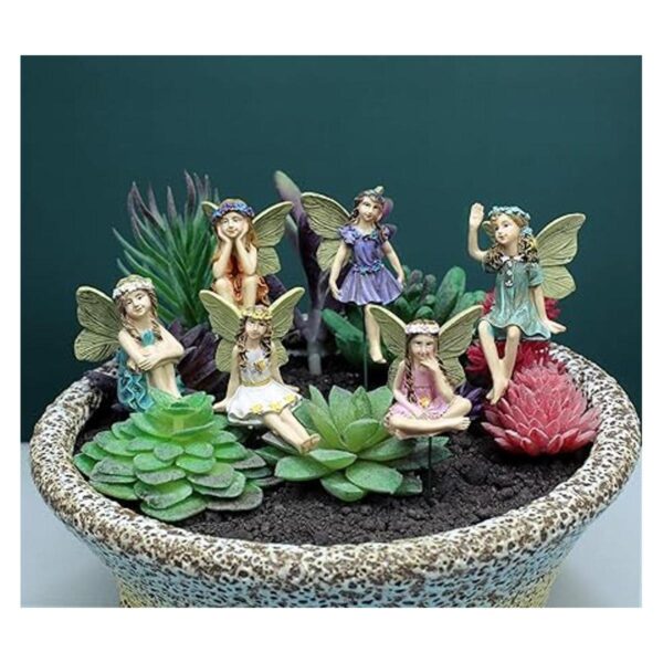 Dorlotou Fairy Garden Figurines 6pcs Hadas Miniatura para_2