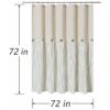 Dosly Idées Cortina para ducha de lino beige con botón_5