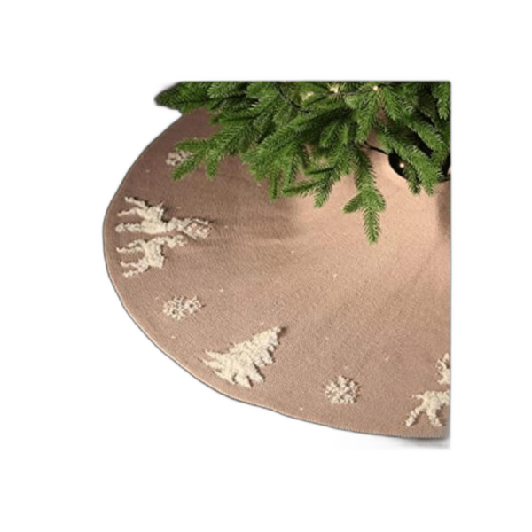 Dremisland Falda para árbol de Navidad punto de punto de