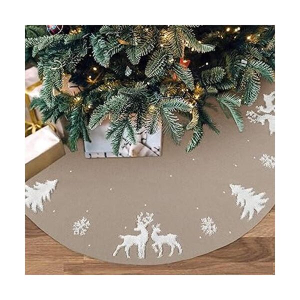 Dremisland Falda para árbol de Navidad punto de punto de