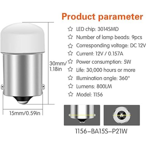 DuaBhoi 1156 Bombilla Led BA15S P21W 7506 1141 1003 7073_2