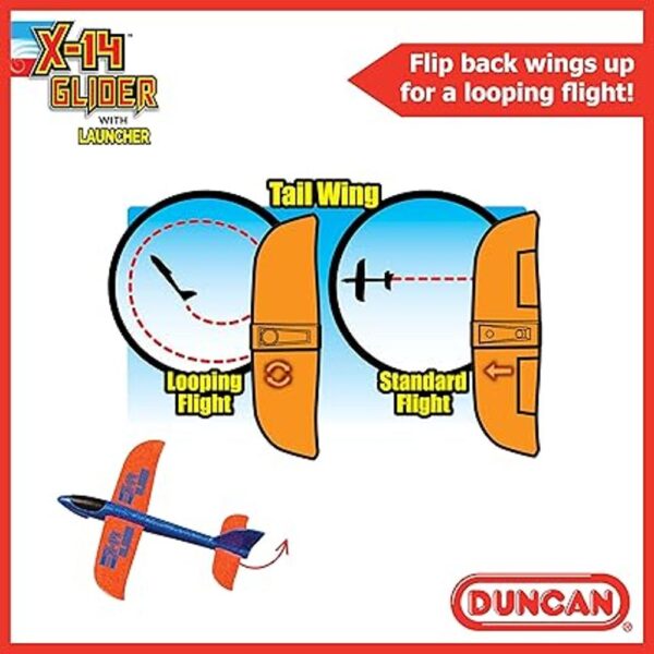 Duncan X14 Planeador Naranja con alas azules_2