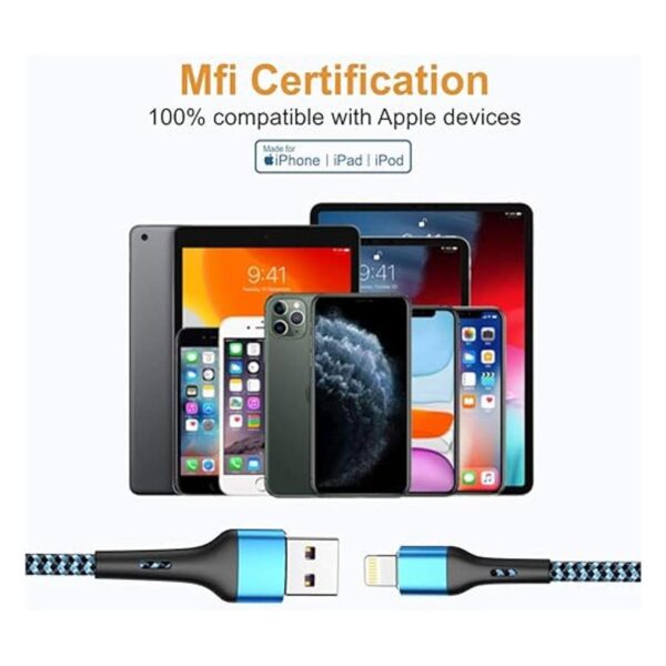 Durcord Cable de carga para iPhone paquete de 4