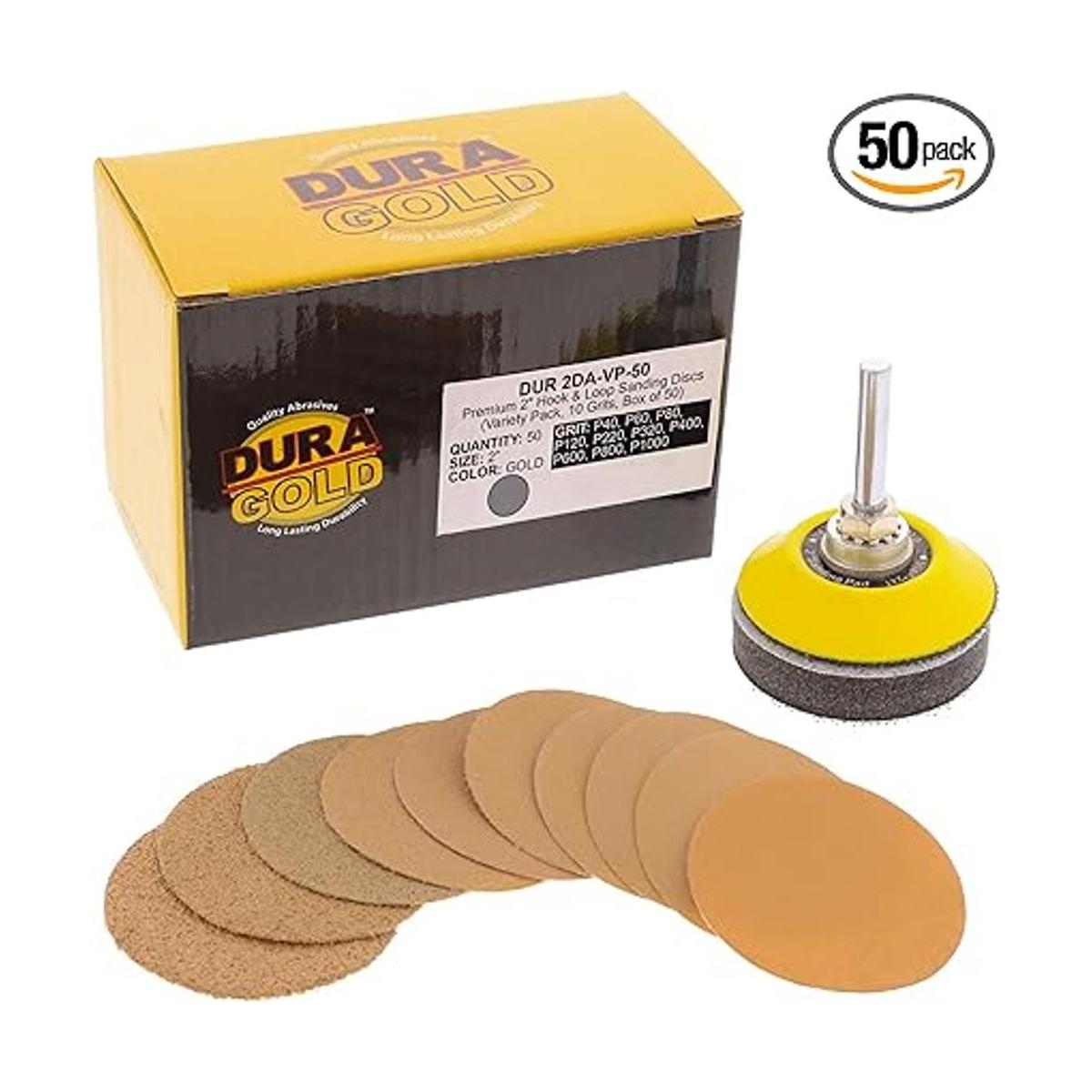 DuraGold Paquete surtido de discos de lijado de gancho y