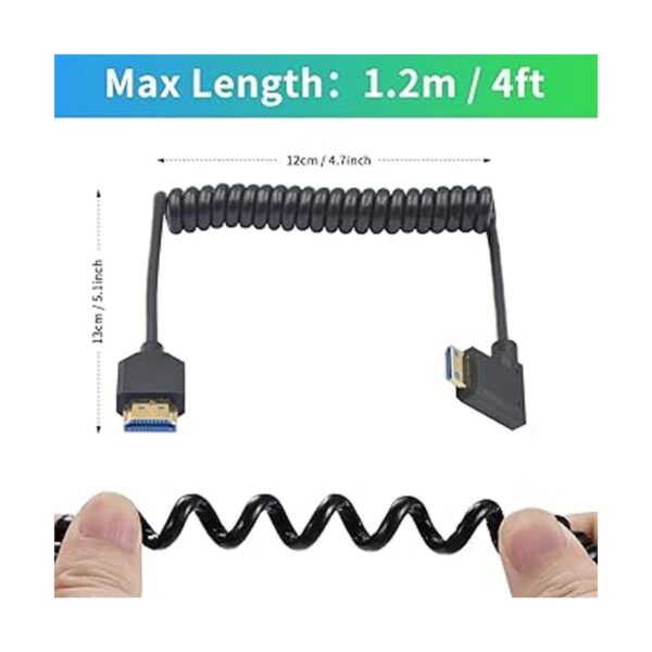 Duttek Cable en espiral mini HDMI a HDMI de 8 K versión_2
