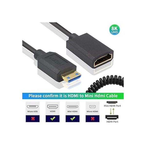 Duttek Cable de extensión mini HDMI a HDMI de 8 K de 4_3