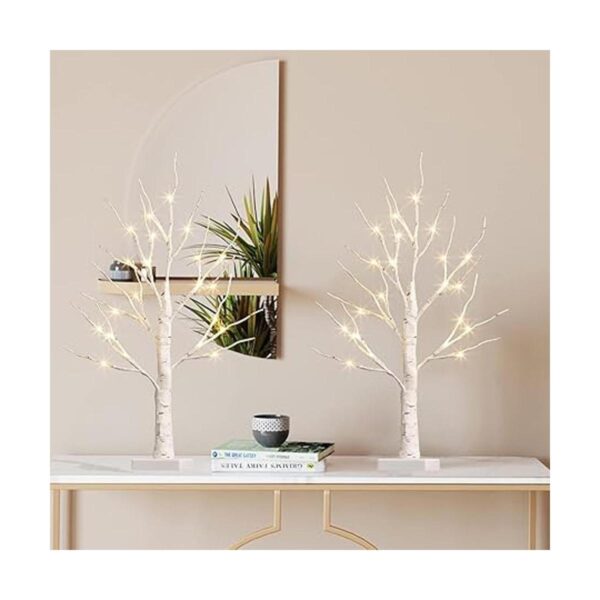 EAMBRITE Juego de 2 luces LED de abedul de 2 pies y 24_3