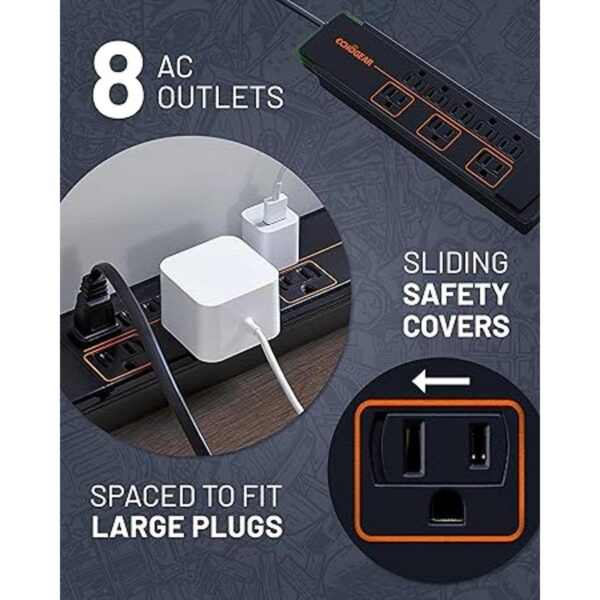 ECHOGEAR Regleta protectora contra sobretensiones de 8_3