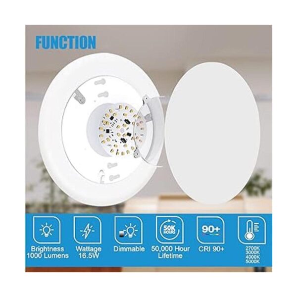 ECOELER Luz de techo LED de montaje empotrado de 6