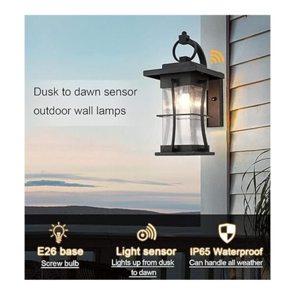 EERU Farol de pared para exteriores del atardecer al_4