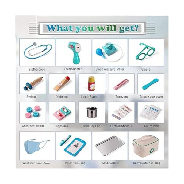 EFOSHM Kit médico para niños 27 piezas kit médico de_3