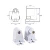 EFAYCRR 6 pares Soporte de base de lápida con conector_4
