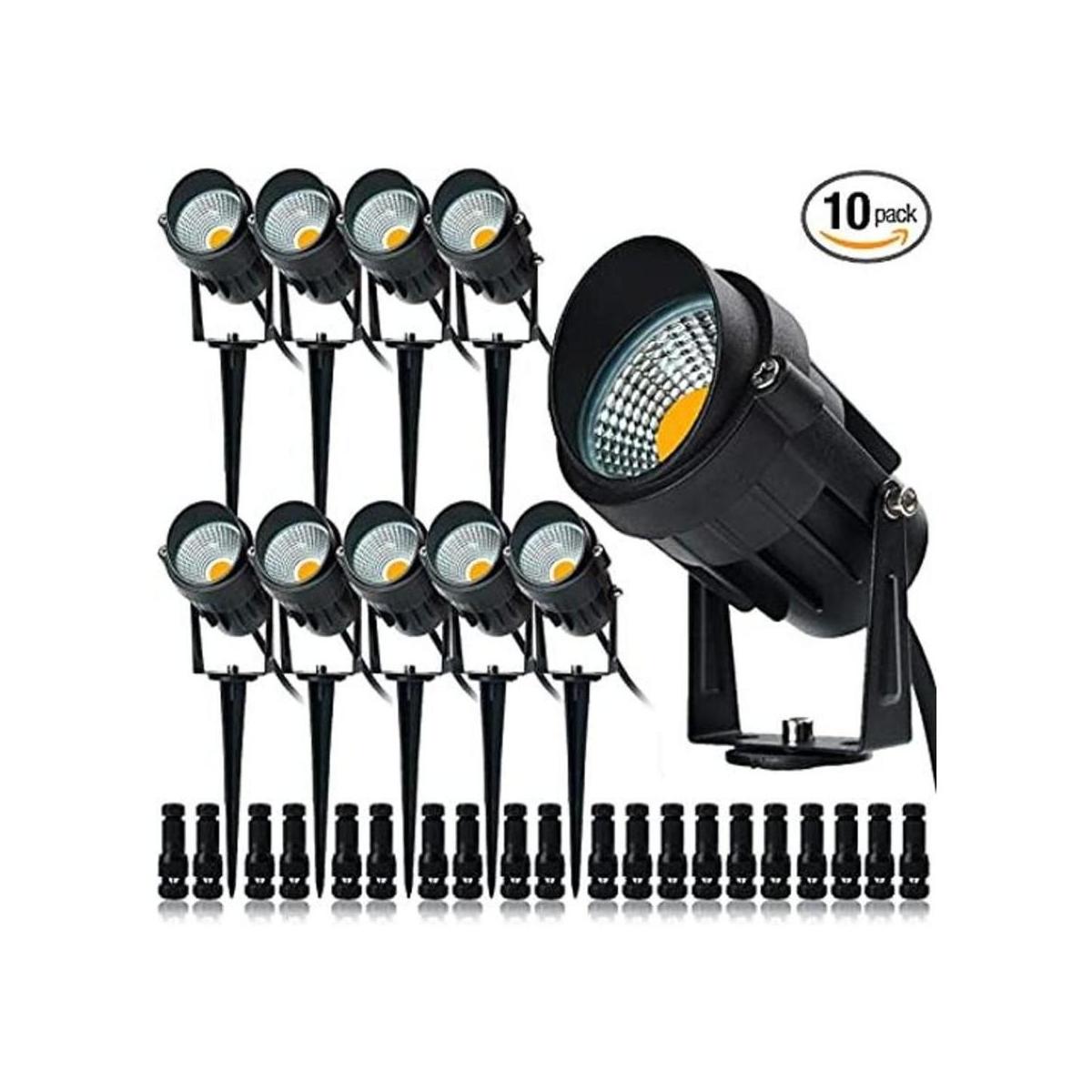 ELEGLO Juego de 10 luces LED de paisaje de 12 V 9 W