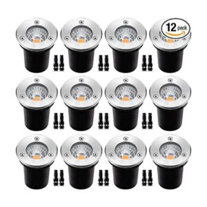 ELEGLO Paquete de 12 luces LED de bajo voltaje de 3 W_1