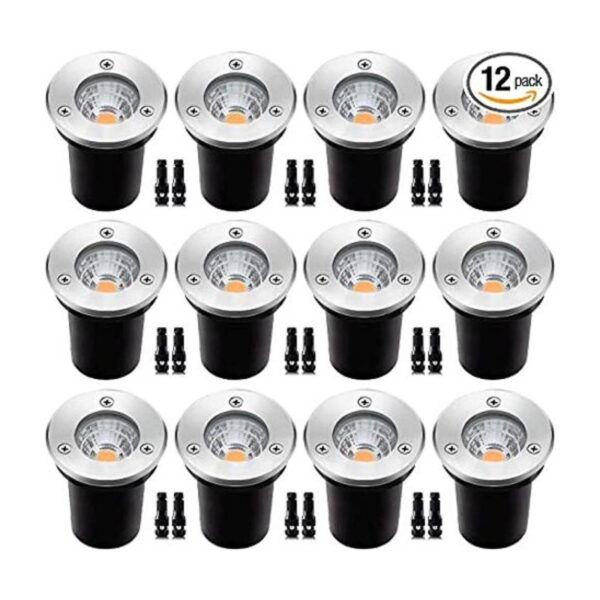 ELEGLO Paquete de 12 luces LED de bajo voltaje de 3 W_1