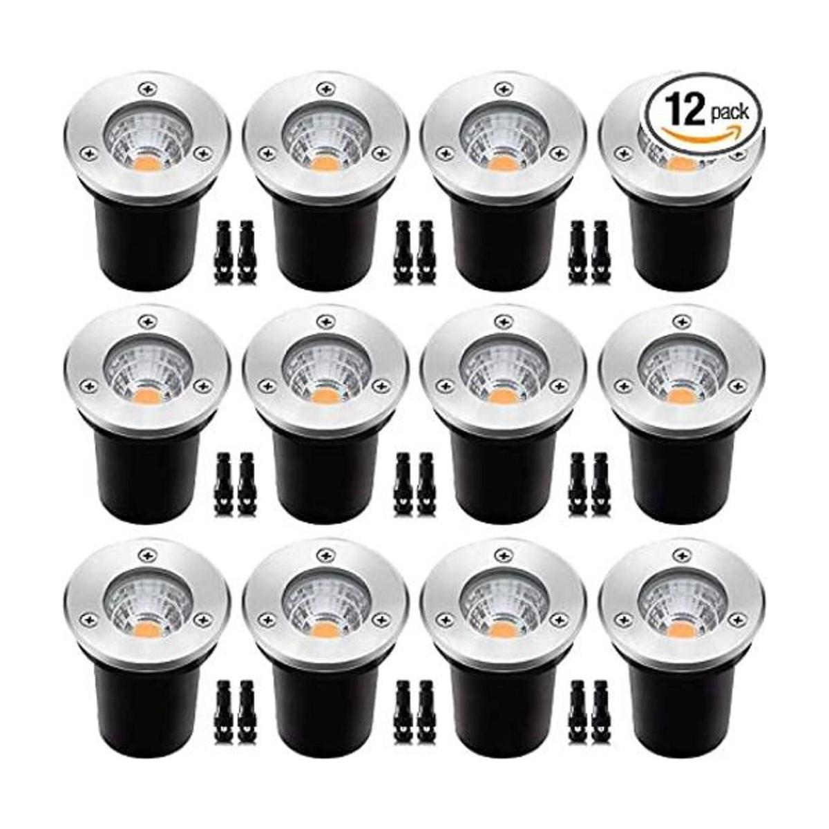 ELEGLO Paquete de 12 luces LED de bajo voltaje de 3 W