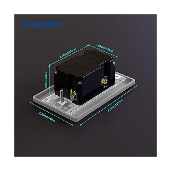 ELEGRP Toma de pared USB de 30 W 6.0 amperios 3 puertos_6