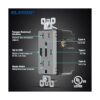 ELEGRP Toma de pared USB de 30 W 6.0 amperios 3 puertos_4