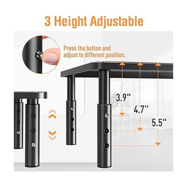 ELIVED Paquete de 2 soportes elevadores para monitor 3_5