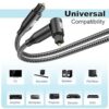 EMK Cable de audio óptico de 90 grados cable óptico